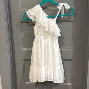 Elegant White Kids Dress with Ruffles
